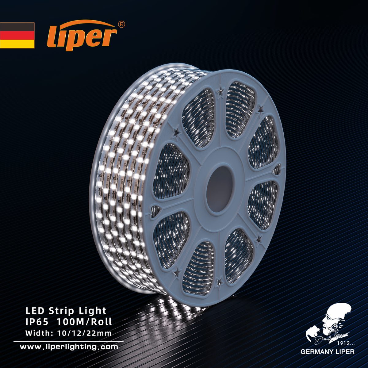 حبل مبسط لد LIPER RETA 12W 120LED 220V 4040MM 6500K