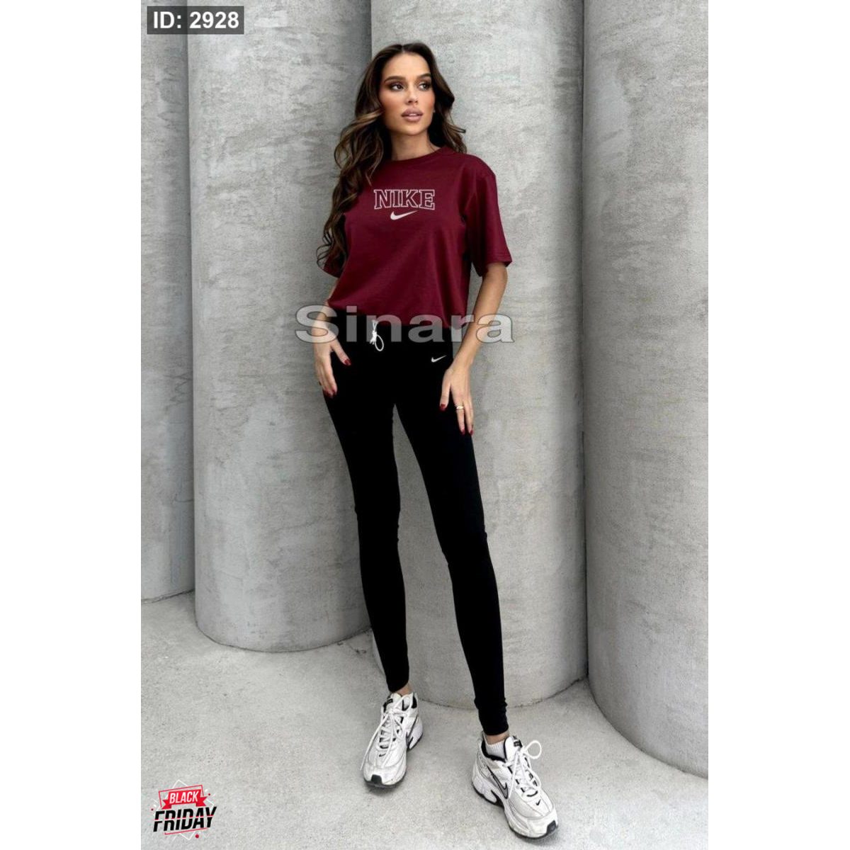ترنج NIKE بلوزة قطن مع تايتس لايكرا 3