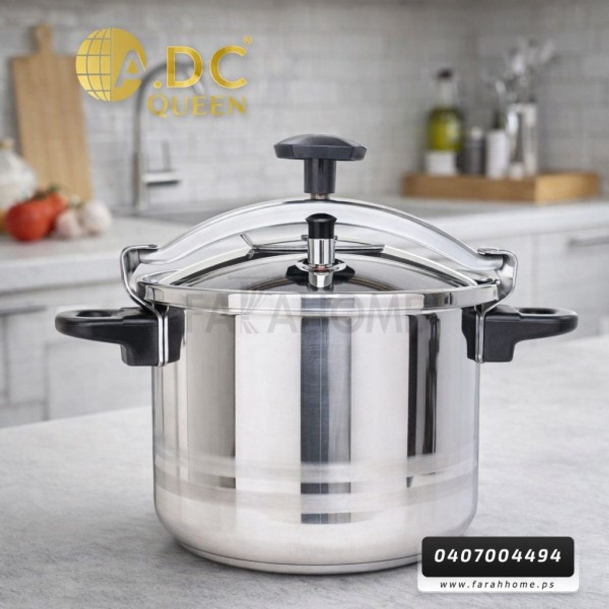 طنجرة ضغط ستانلس ستيل 6 لتر ADC كوين Queen CFS22-6L