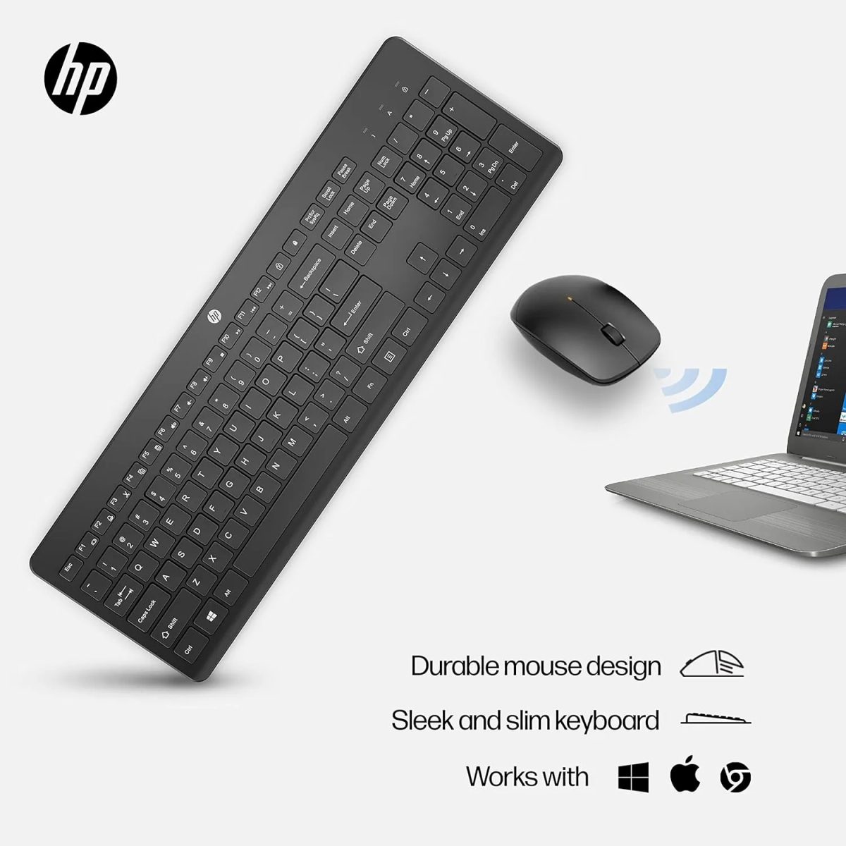 HP Wireless Keyboard and Mouse 230 Combo (18H24AA) طقم كيبورد وماوس لا سلكي 2