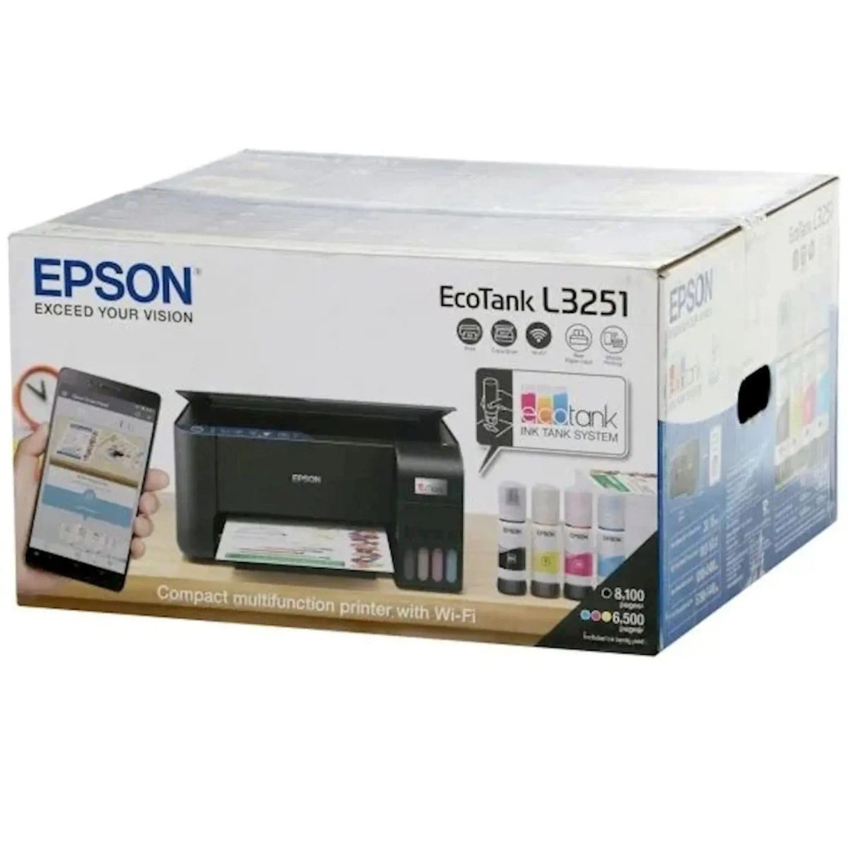 EPSON L3251 3 in 1 Printer -طابعة ايبسون ملون (اسود) 4