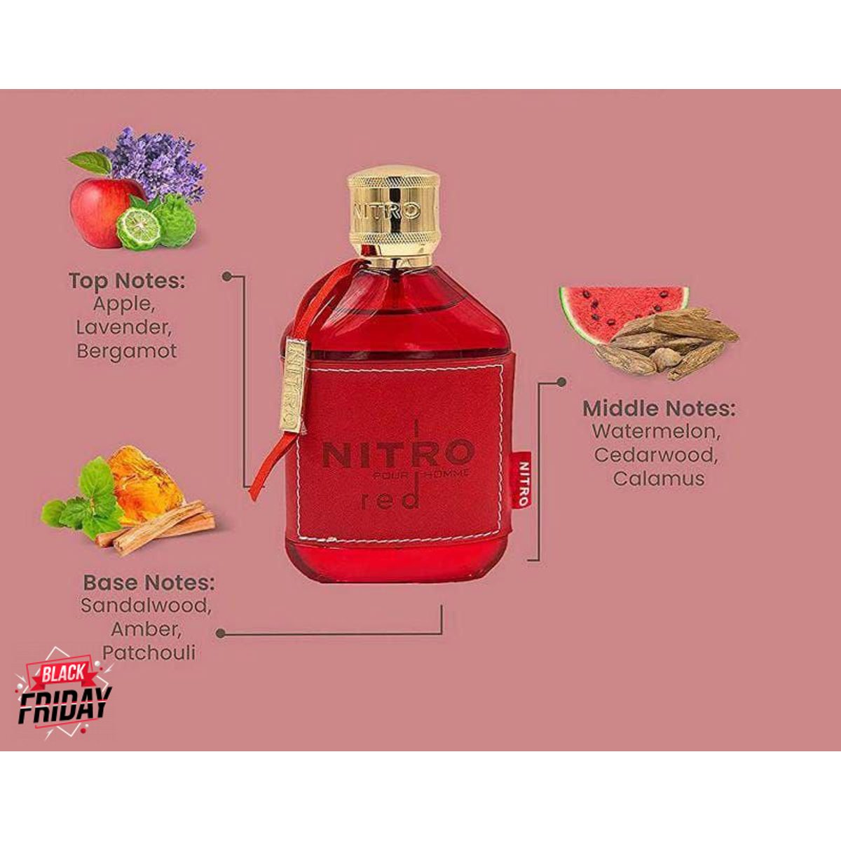 💥 عطر نايترو ريد الرجالي – Nitro Red Pour Homme 2