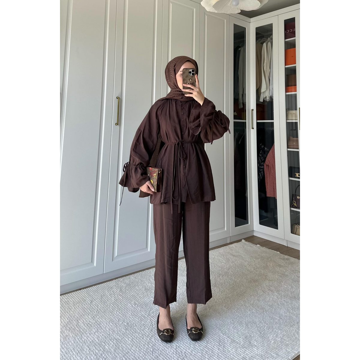 طقم قماش Tencel مع ازرار 3
