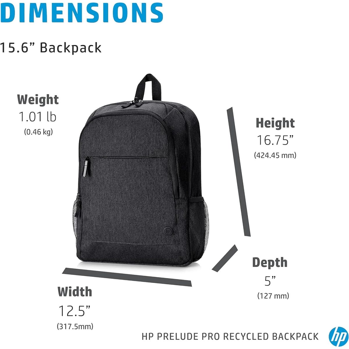 HP Prelude Pro Recycled Backpack (1X644AA)حقيبة ظهر معاد تدويرها بمقاس 15.6 انشش 4