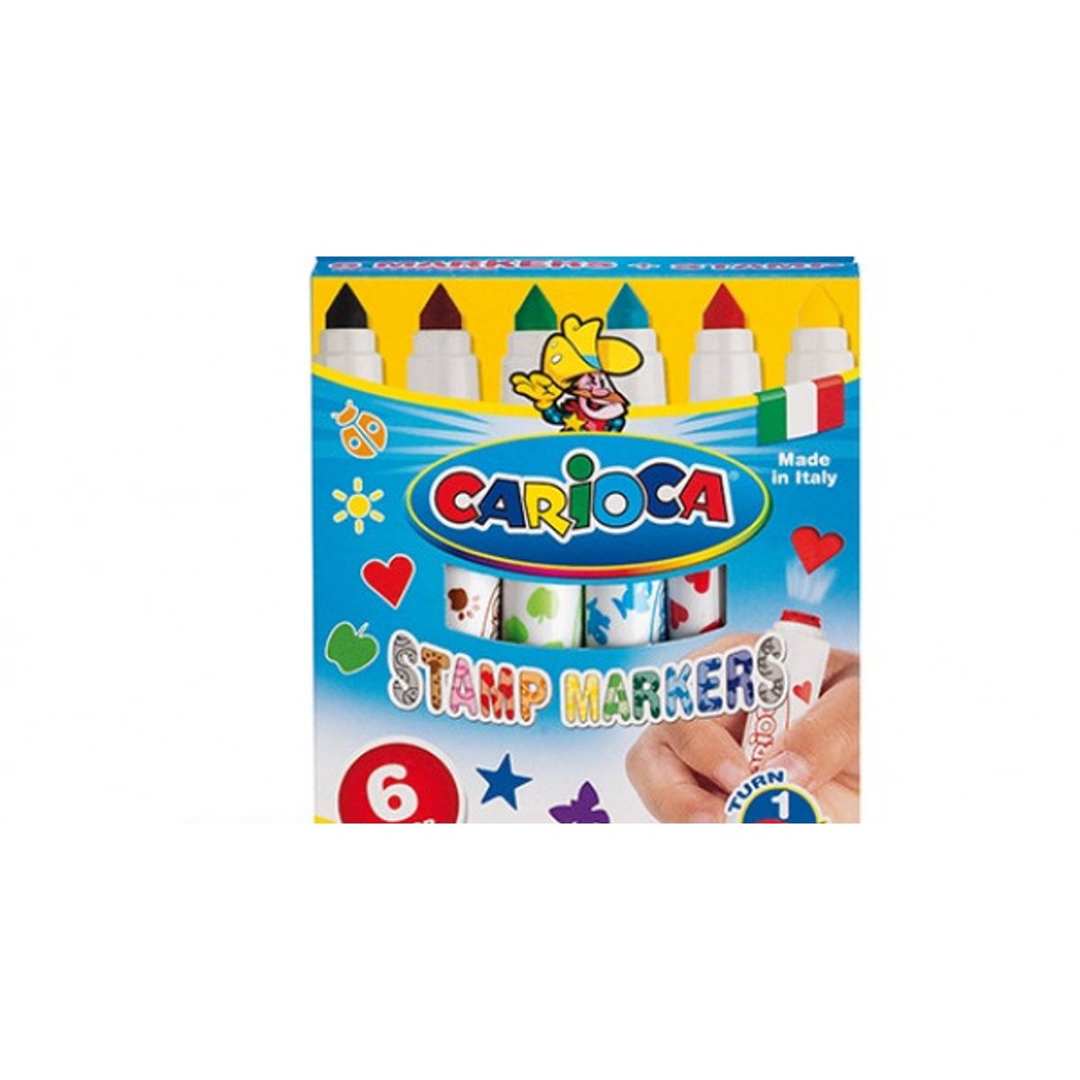 علبة الوان فلوماستر مع أختام CARIOCA STAMP