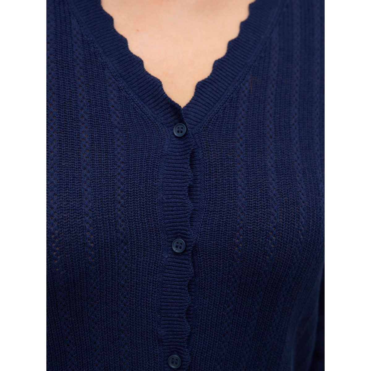 POINTELLE V-NECK CARDIGAN 5