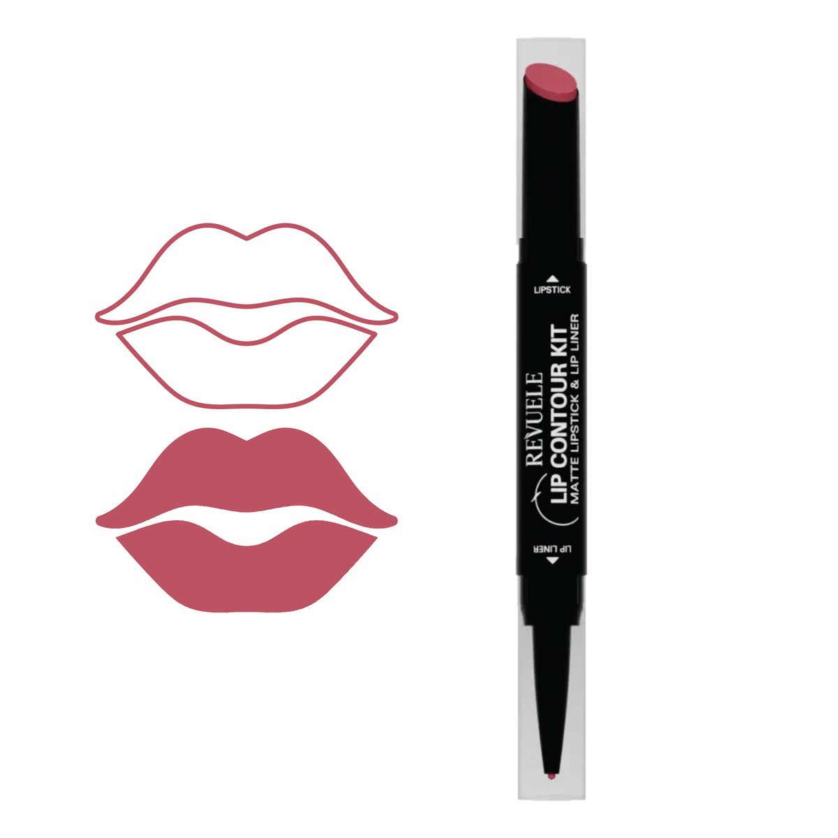 Revuele Matte Lipstick & Lip Liner 5