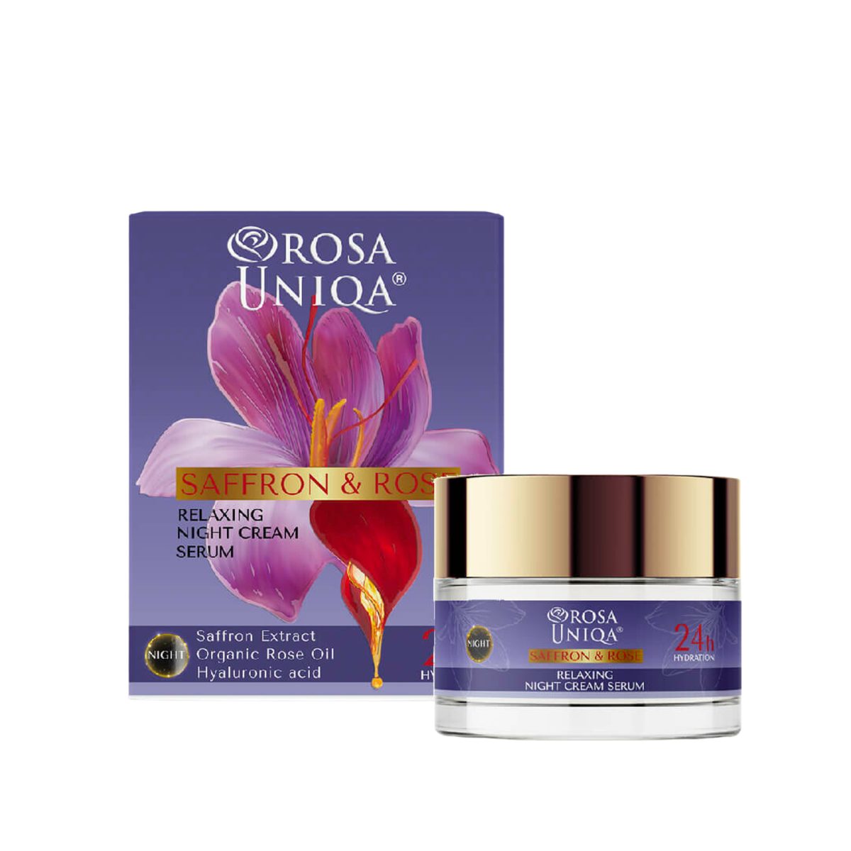 ROSE & SAFFRON Skin Relaxing Night Cream Serum-50ml