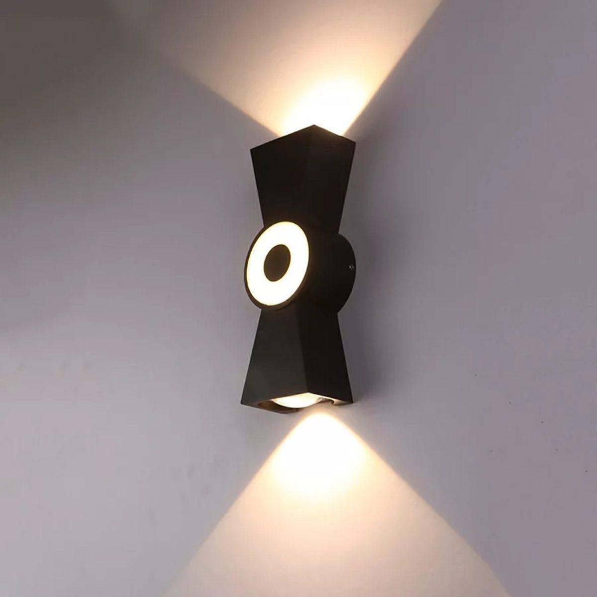 انارة خارجي اب داون اسود 9689 - 2 X 5W+5W - BK + WW 2