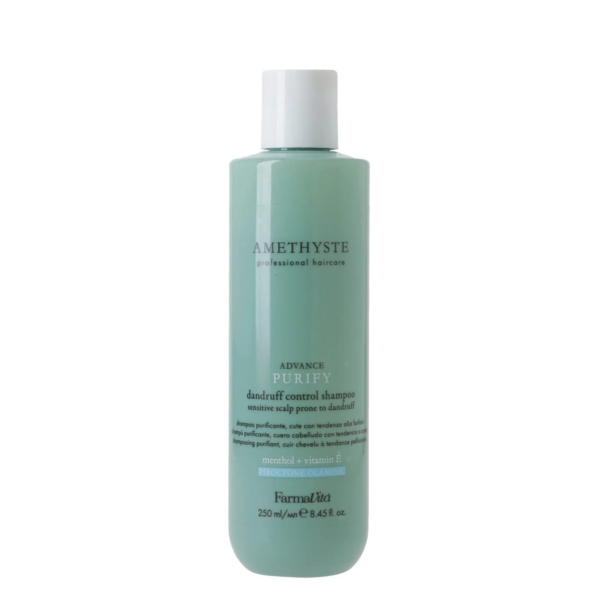 FARMAVITA AMETHYSTE ADVANCE PURIFY - Dandruff Control Shampoo — شامبو احترافي مضاد للقشرة ينظف فروة الرأس بعمق ويزيل الق