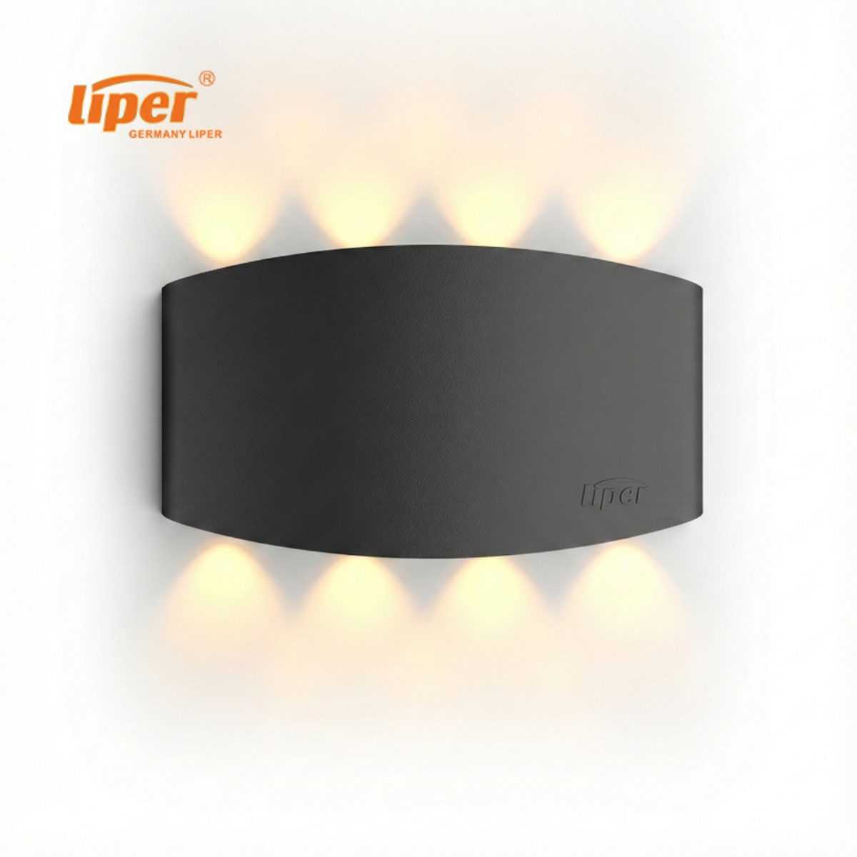 فانوس اب داون لد 1804 - 8 * 2 ww بدي اسود LIPER