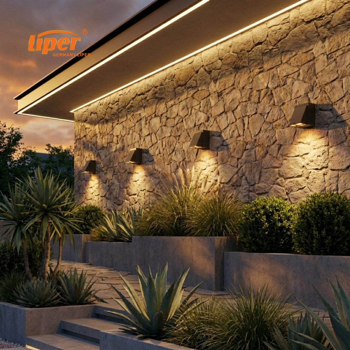 انارة جدار جانبية LIPER DOWN LIGHT 7W 3