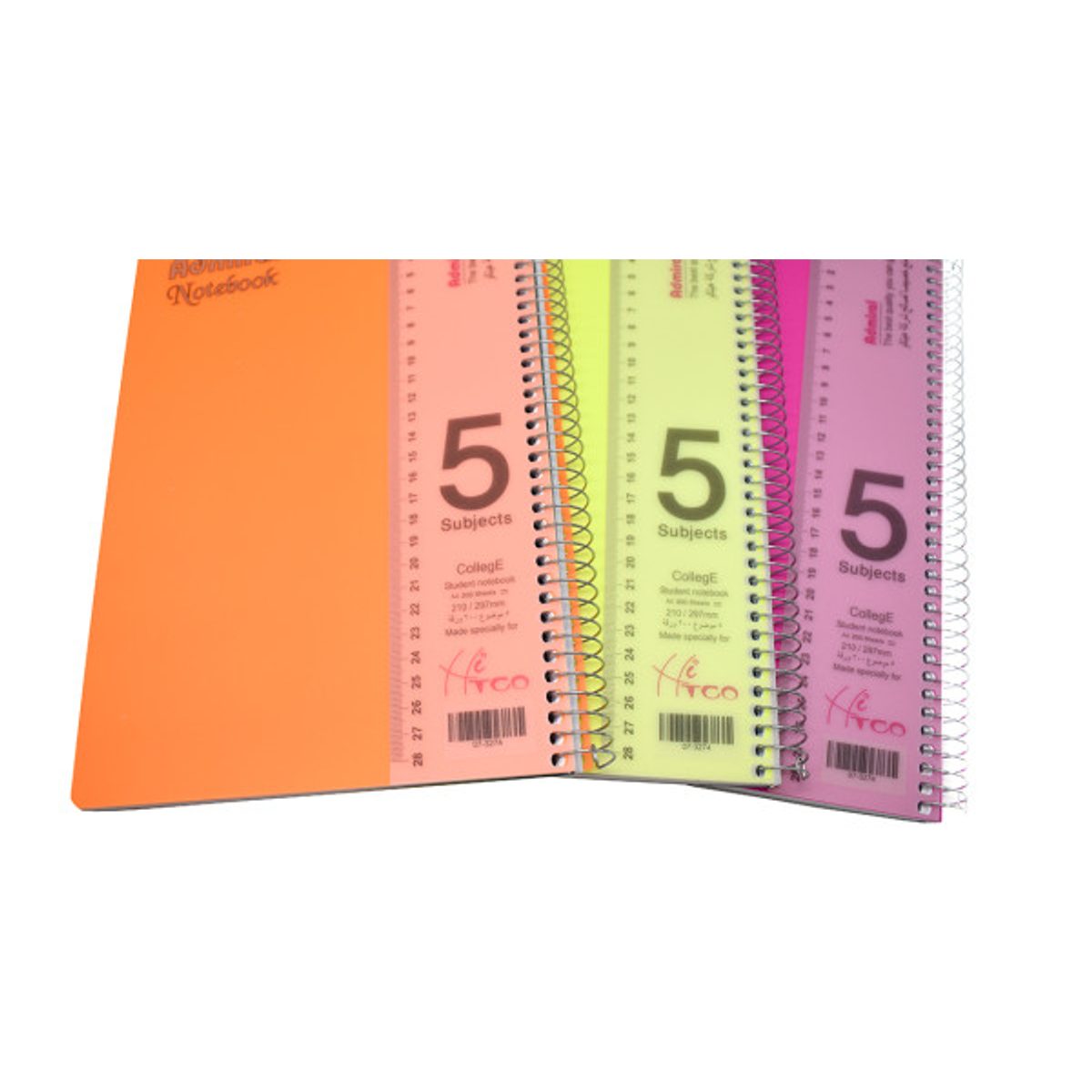 A4 دفتر سلك أدميرال 5 موضوع مقاس كبير