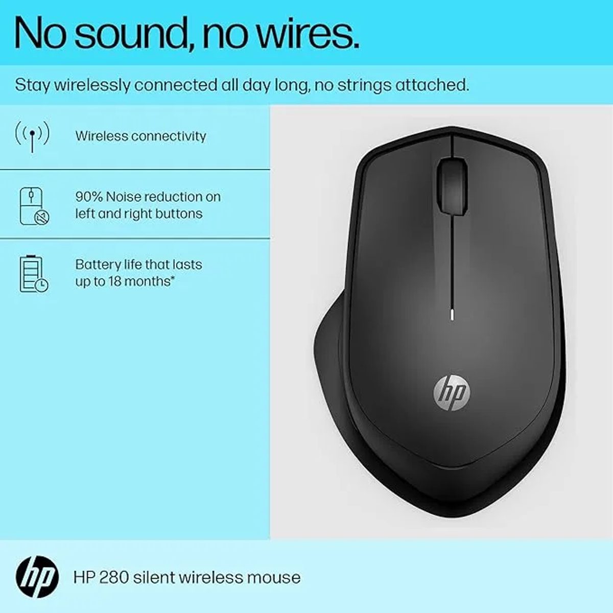 HP 280 Silent Wireless Mouse (19U64AA) ماوس لا سلكي 3