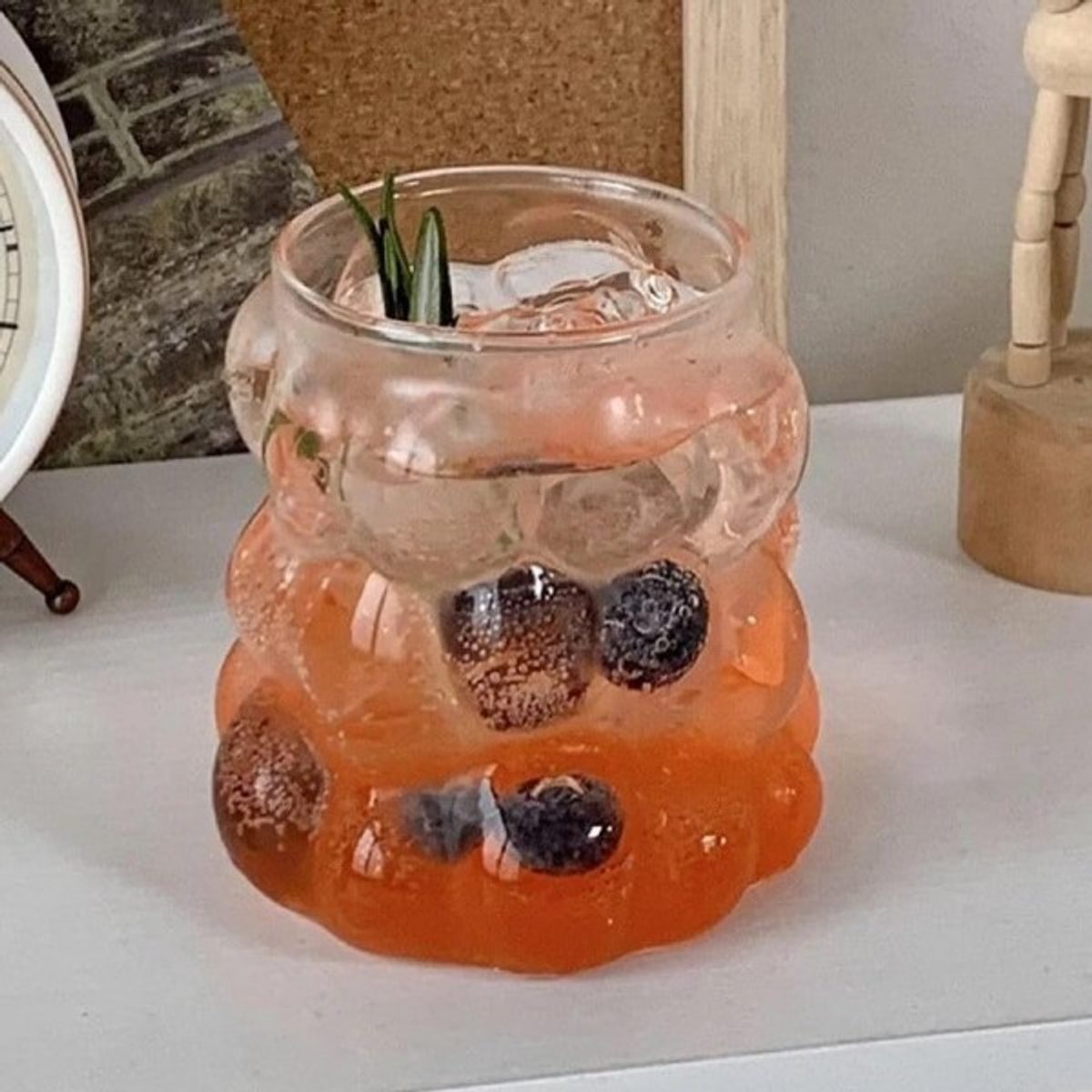 كاس زجاج ببلز بدون يد BUBBLES