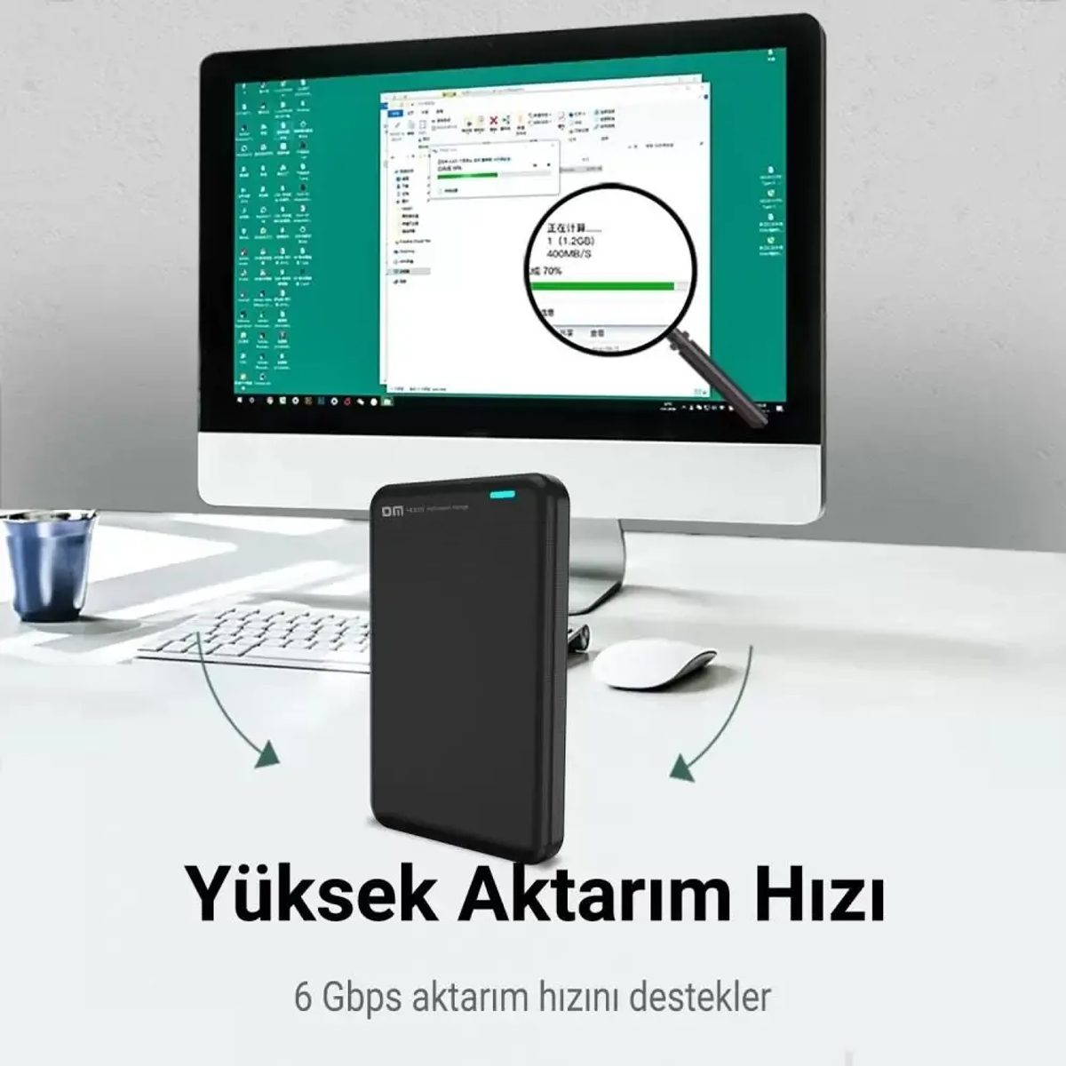 DM HD001 2.5″ inch USB 3.0 Sata 3 External SSD Harddisk HDD Box حاضنة هارديسك 3