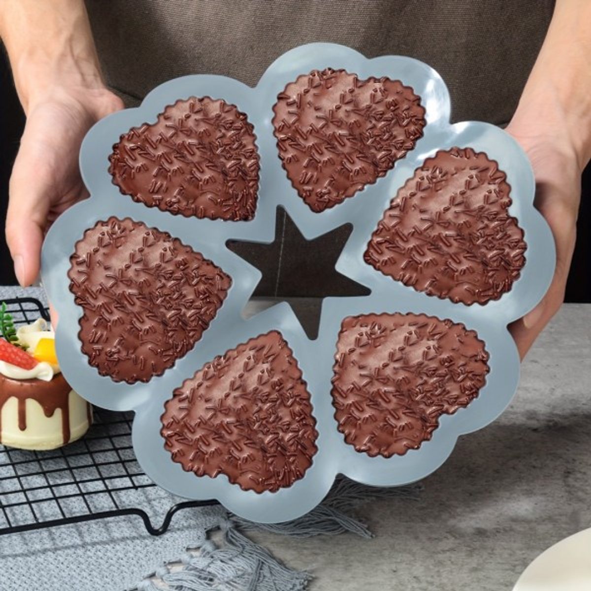 قالب كيك سيليكون شكل قلب COOK STYLE