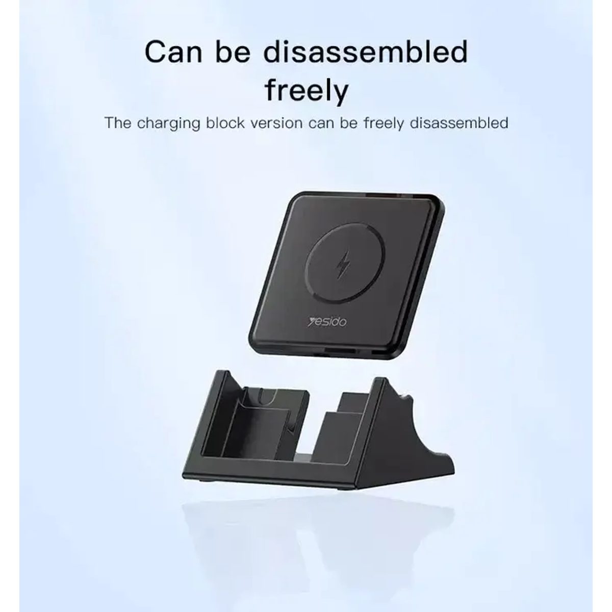YESIDO DS15 DESKTOP WIRELESS  15W-شاحن جوال مكتبي لا سلكي 2