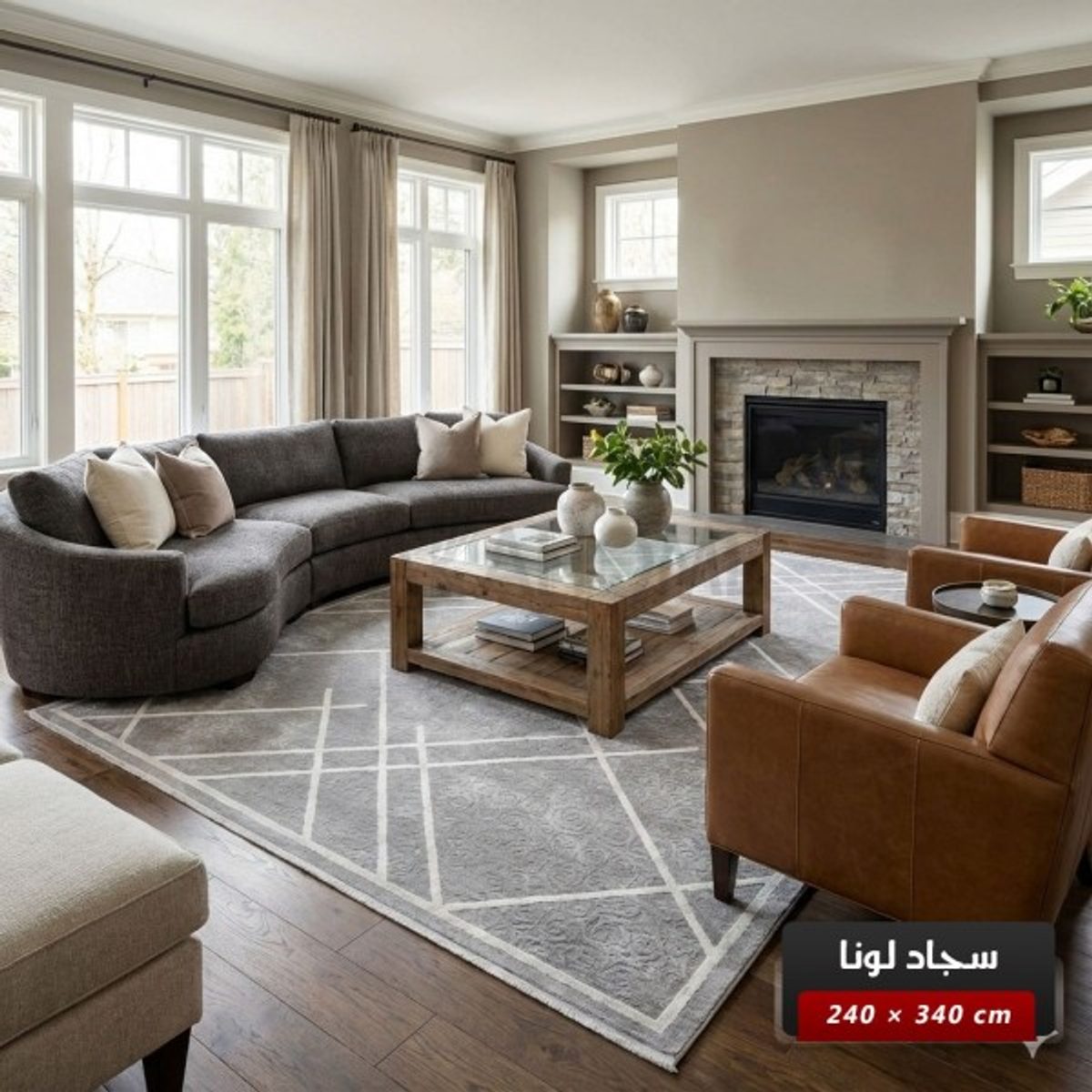 سجاد لونا خيط قطن 240 × 340 Lona Carpet - لون سكني