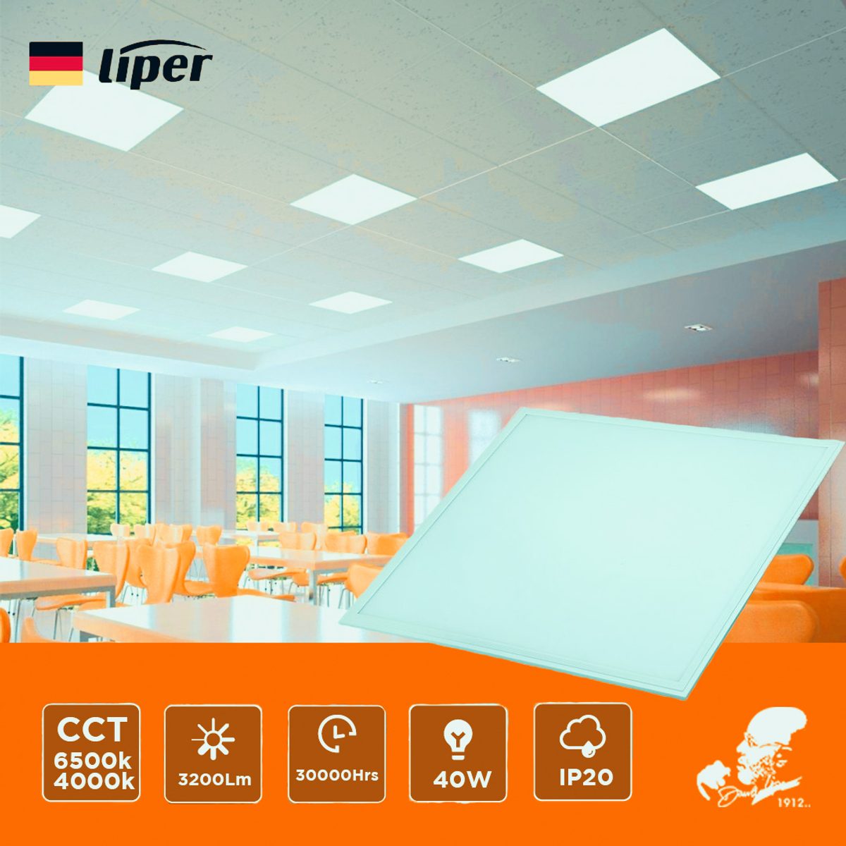 سبت بنل كول LIPER ARYA WCM 60 * 60 4000K 100LM 40W 4