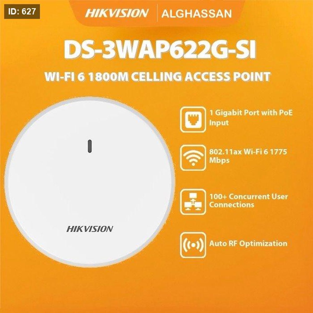DS-3WAP622G-SI WIFI6 1800M Celling Access Point