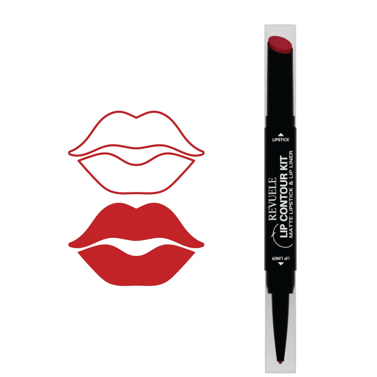 Revuele Matte Lipstick & Lip Liner 3