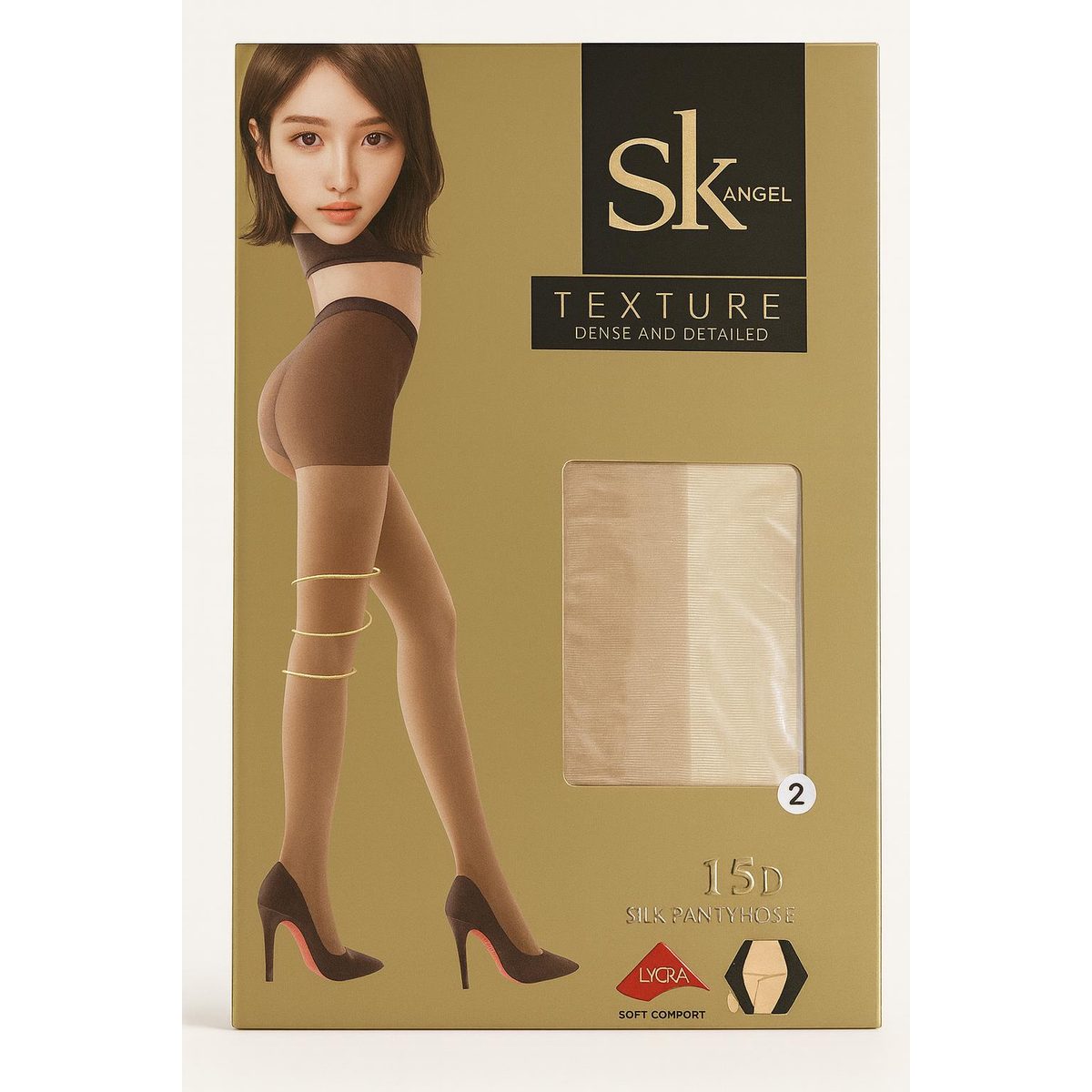 SK Angel - جوارب حريرية 15D ناعمة، خفيفة، ومريحة بفضل تقنية لايكرا – لمظهر أنثوي جذاب.
