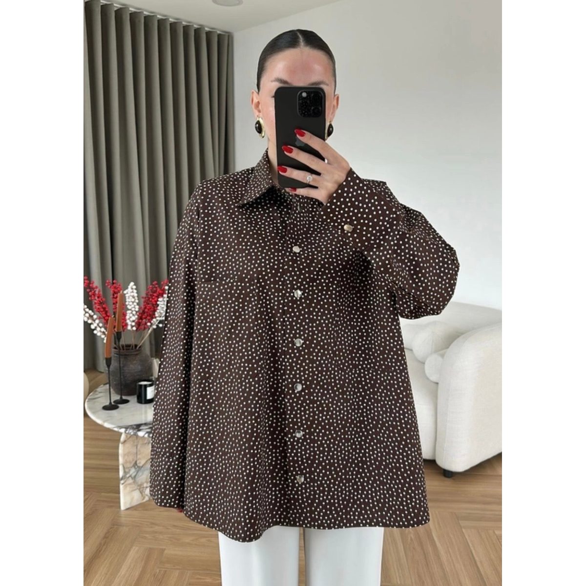 قميص Snap Polka Dot كاجول 2