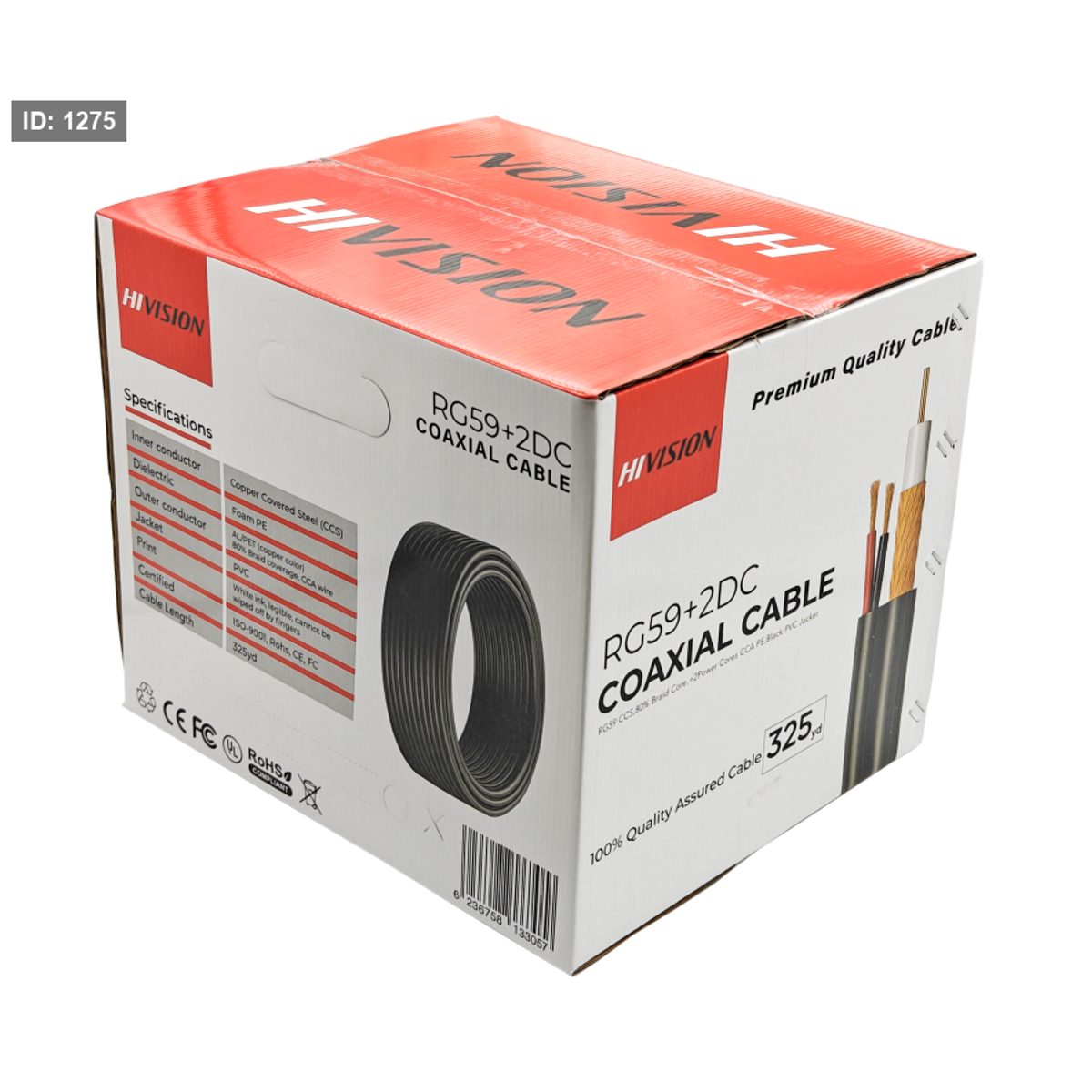 HIVISION CABLE CAMERA RG59+DC 305M 4K
