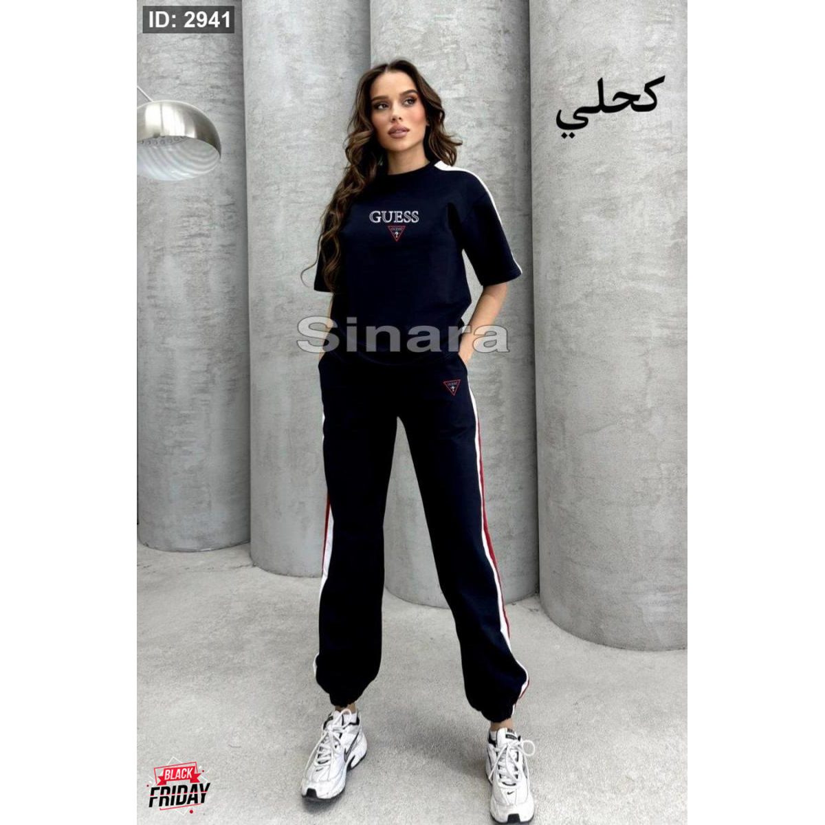ترنج guess القماش قطن خيطين