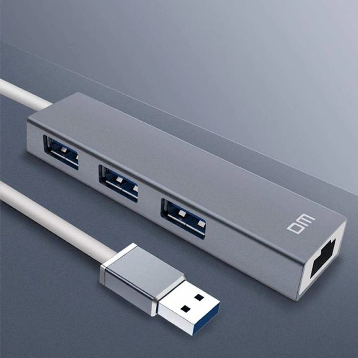 DM CHB012 4 in 1 hub USB3 with LAN port-موزع usb 3 2