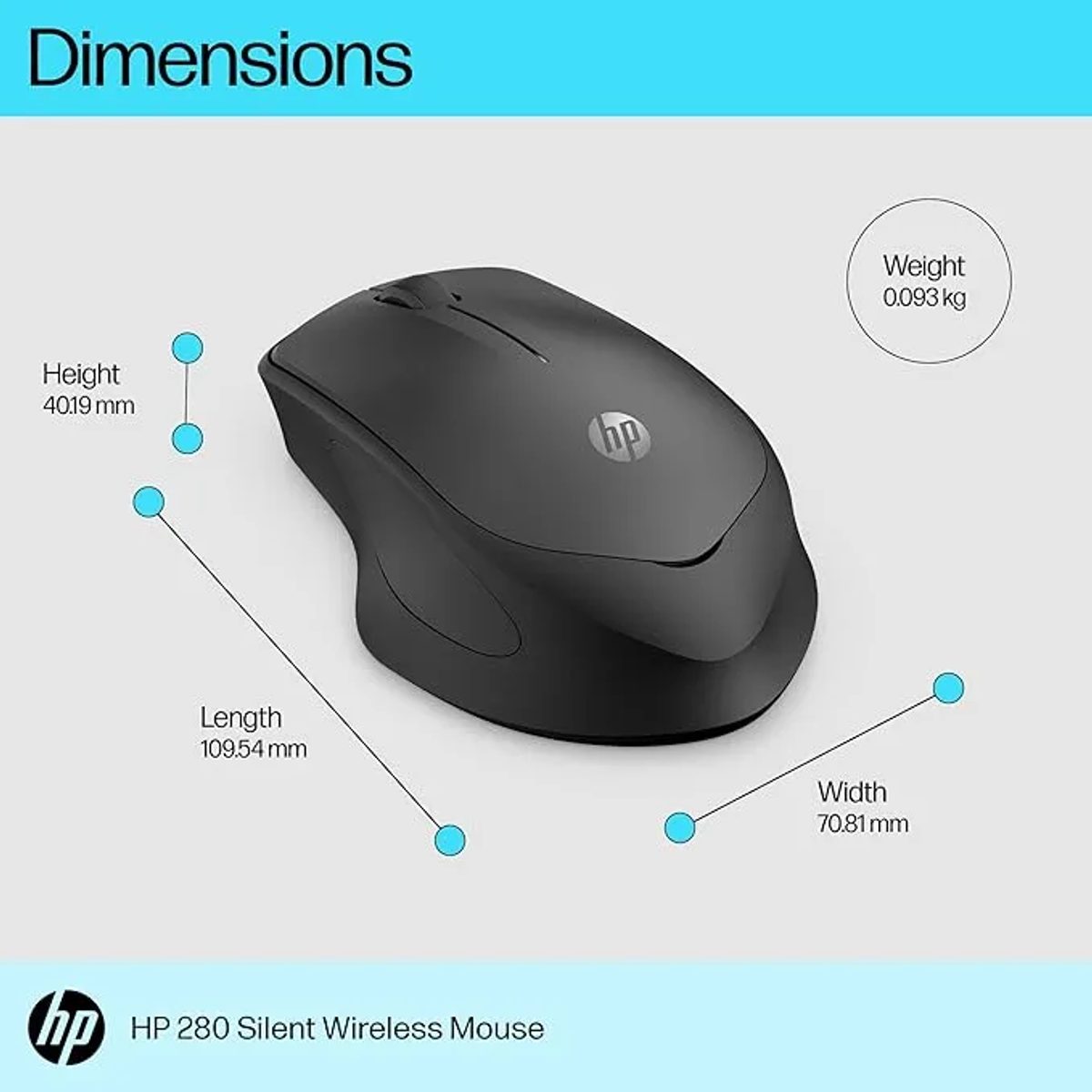 HP 280 Silent Wireless Mouse (19U64AA) ماوس لا سلكي 4