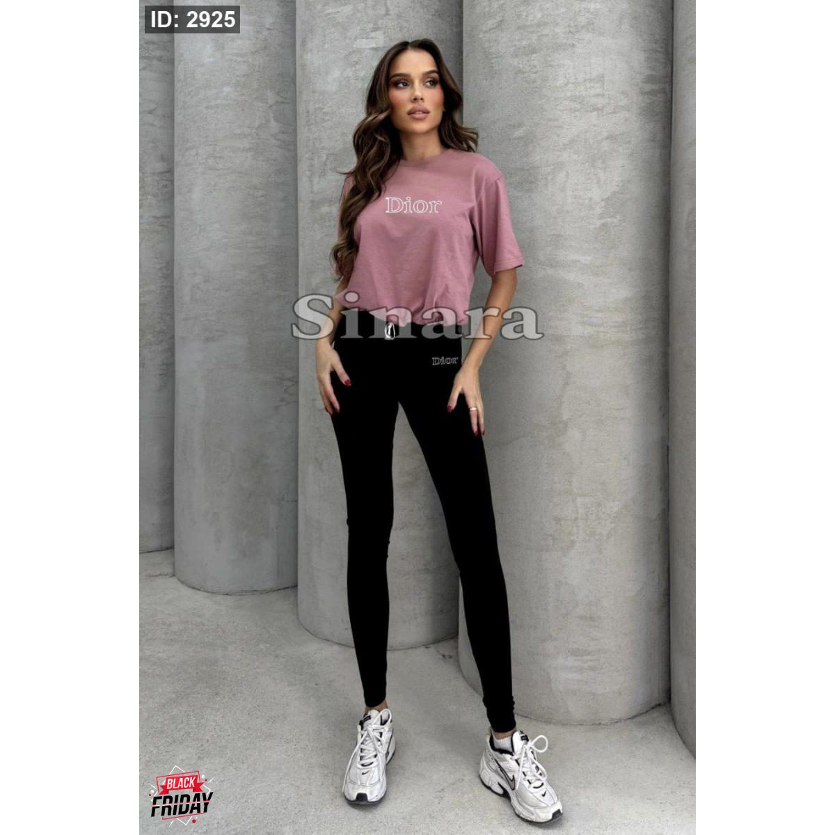 ترنج DIOR بلوزة قطن مع تايتس لايكرا 2