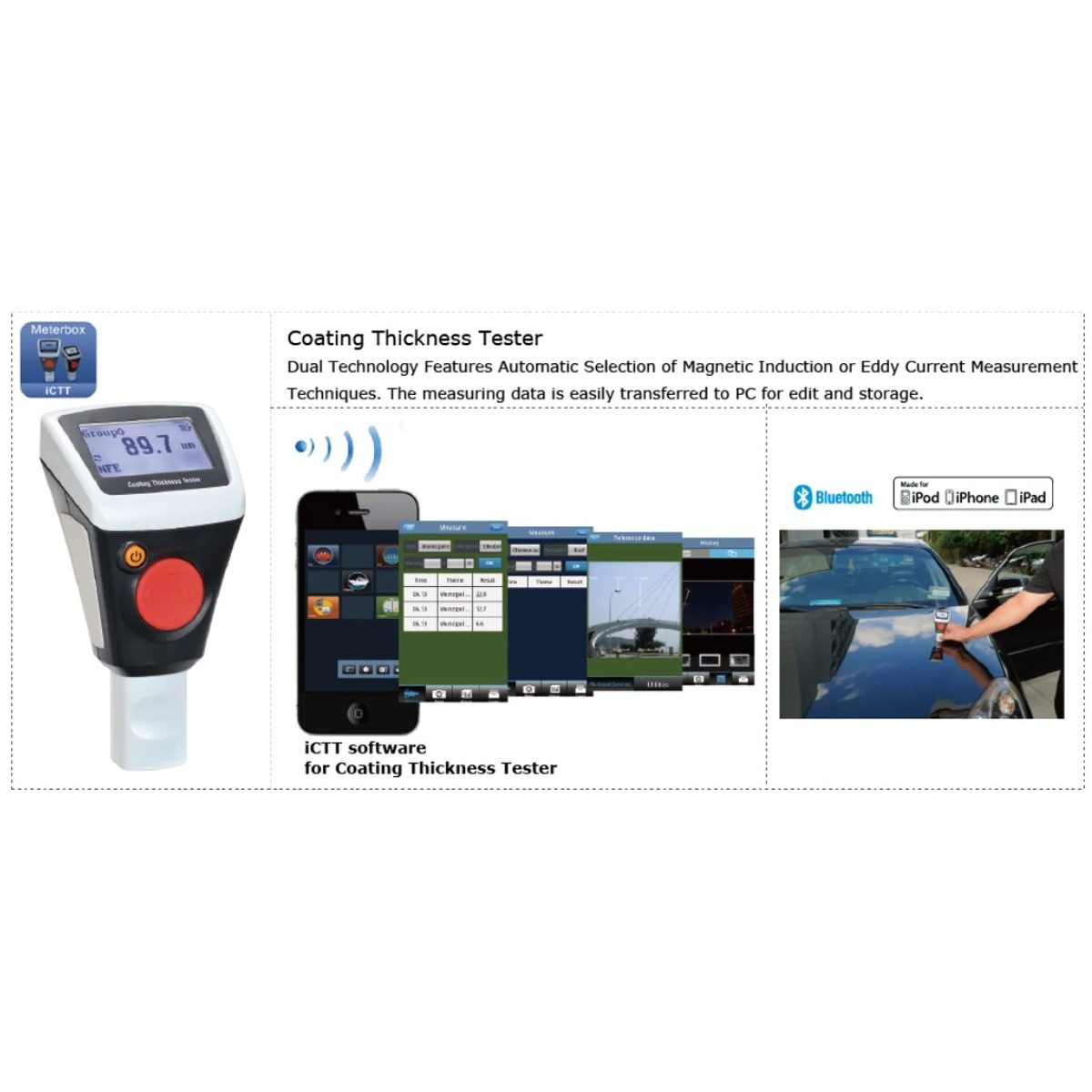 CEM DT-157 Coating Thickness Tester-جهاز قياس سماكة طلاء السيارة 2