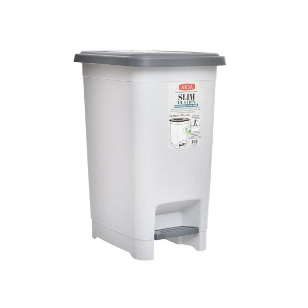 سلة مهملات 10 لتر دعسة مربع Slim Pedal Dustbin دلو/سلة/سطل