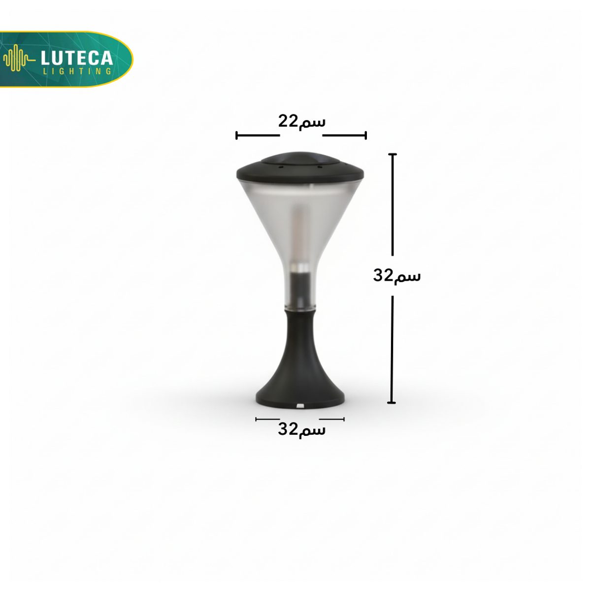 فانوس وقف اسود 003- LUTECA  10500 2