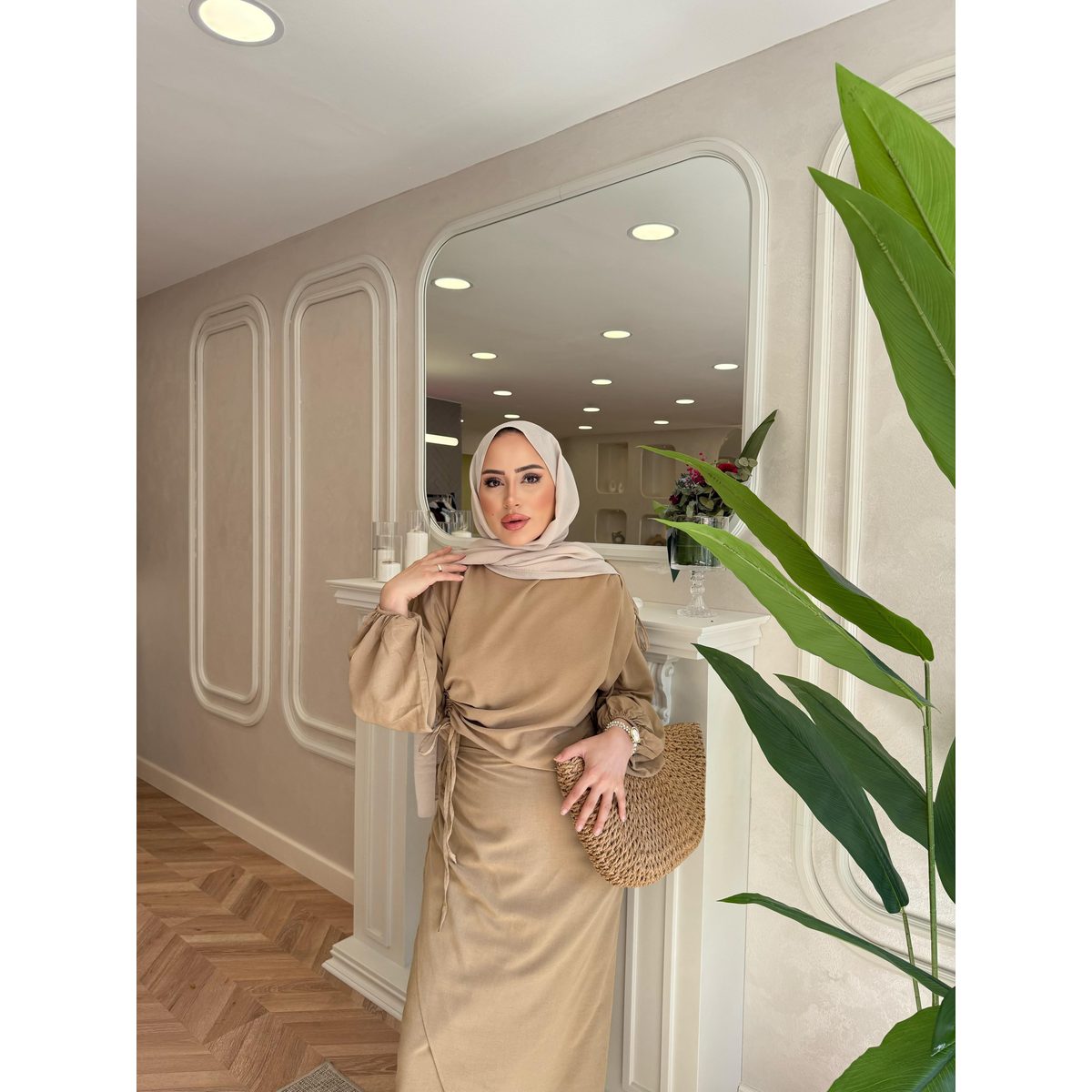 طقم كتان قطعتين 4