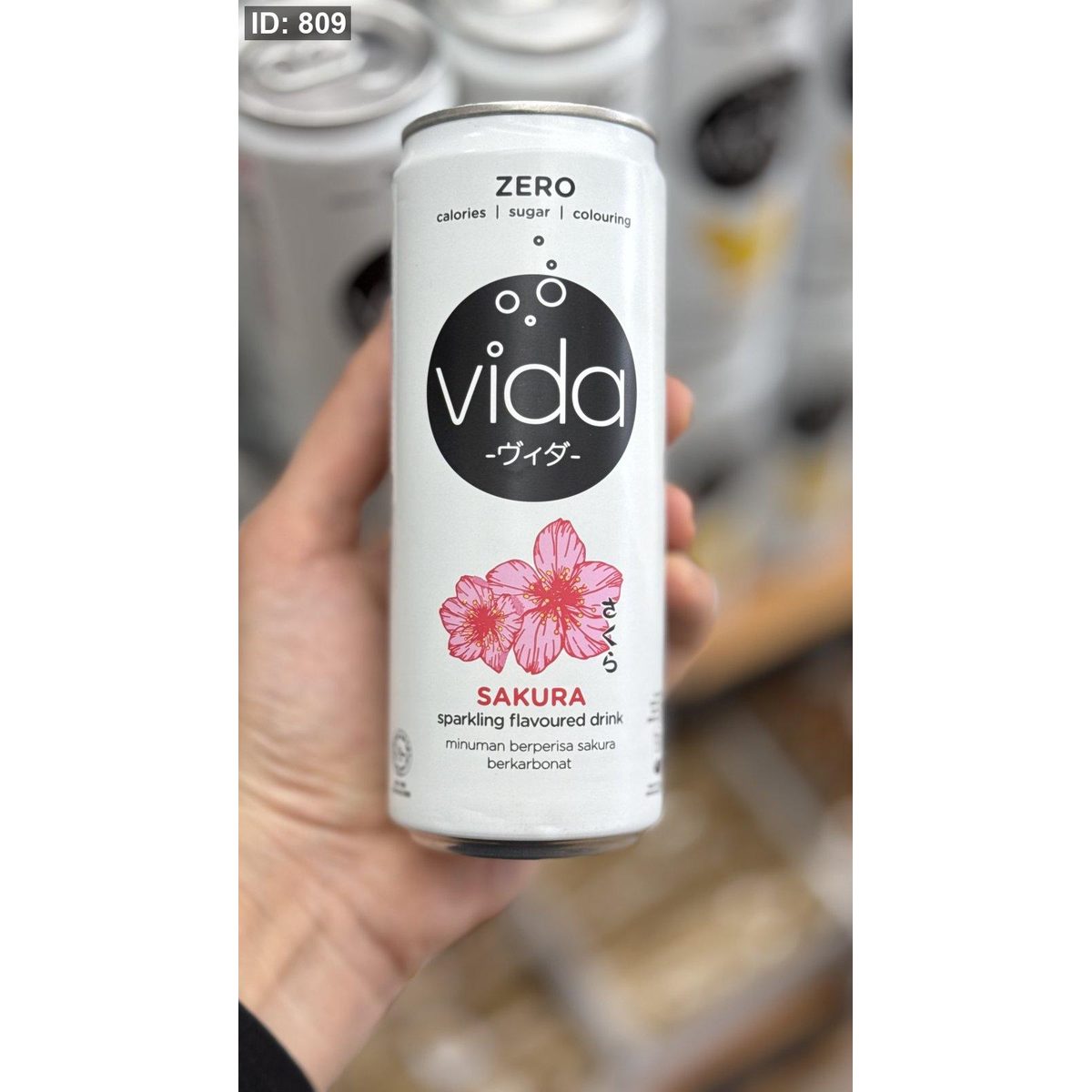 مشروب غازي vida فيدا بنكهة زهرة الساكورا الكرز دايت صفر سكر وصفر سعرات وزنها 325غرام❤️