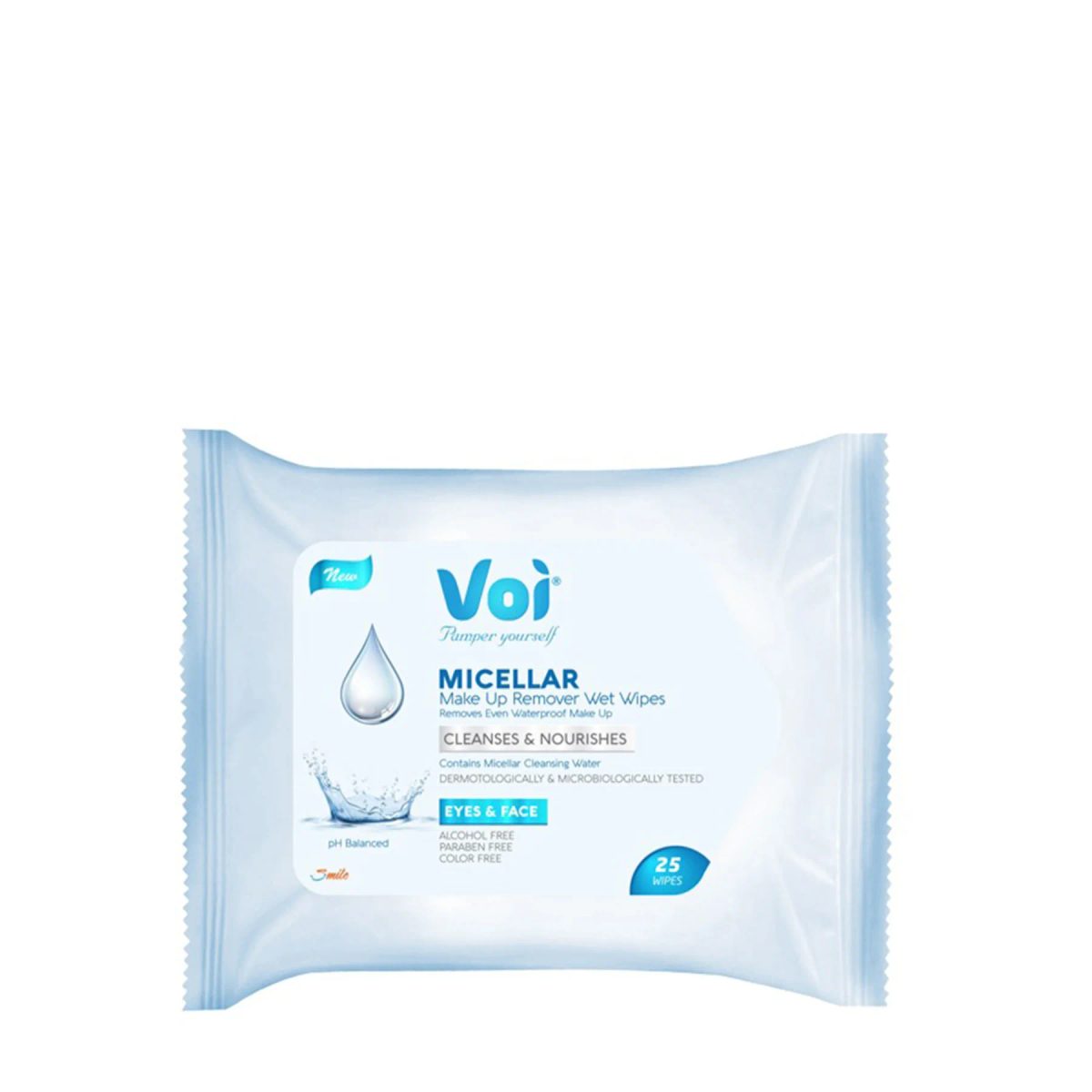 مناديل إزالة مكياج فوي 25 قطعة - VOI Make Up Wipes
