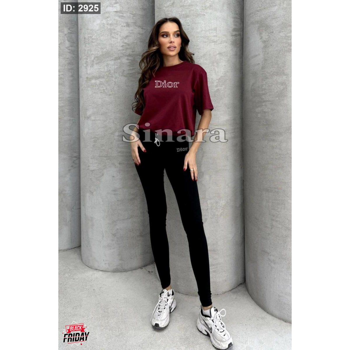 ترنج DIOR بلوزة قطن مع تايتس لايكرا 3