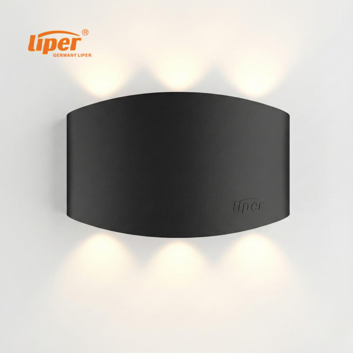 فانوس اب داون لد 1804 - 6 * 2 ww بدي اسود LIPER