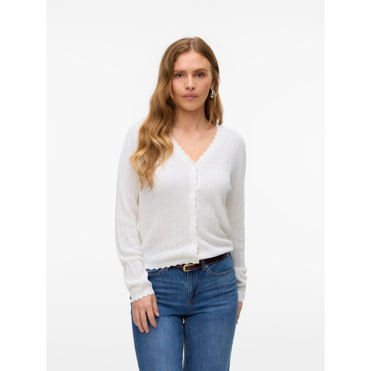 POINTELLE V-NECK CARDIGAN 3