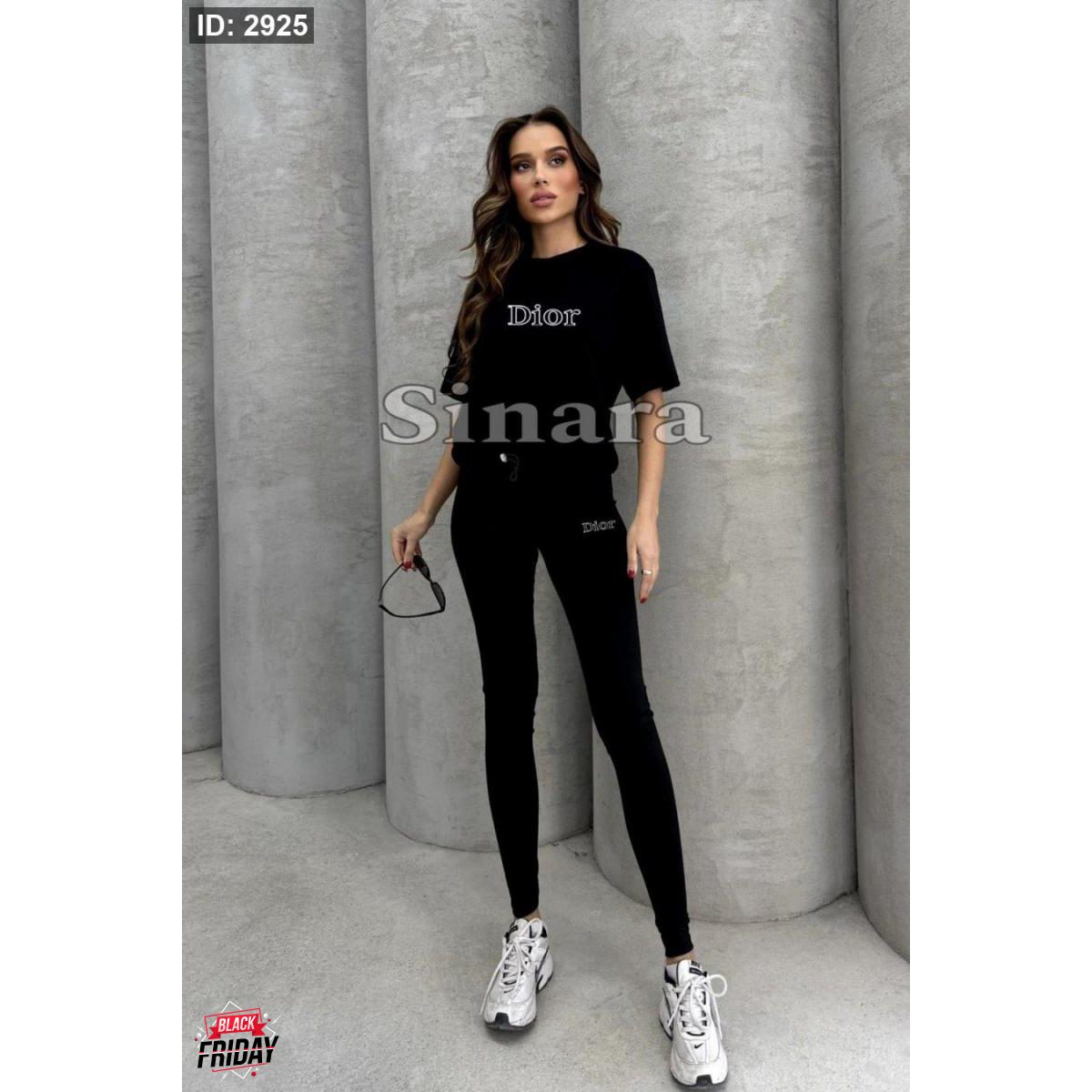 ترنج DIOR بلوزة قطن مع تايتس لايكرا 4