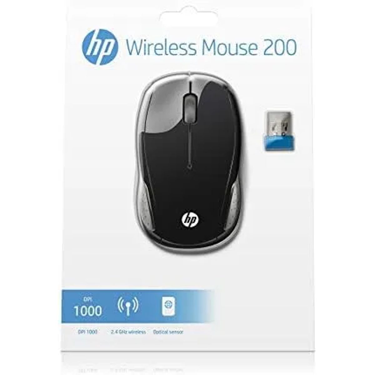 HP 200 Black Wireless Mouse (X6W31AA)ماوس لا سلكي 3