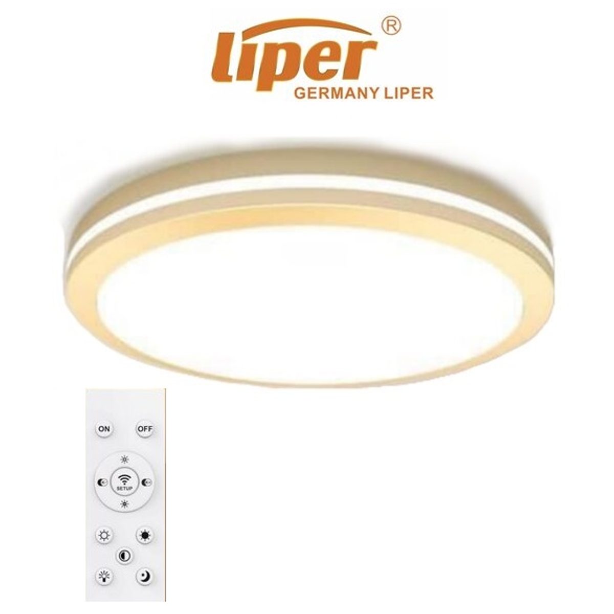 جلب مطري ذهبي لد متغير لون مع ريموت LIPER ALFA 60W IP65