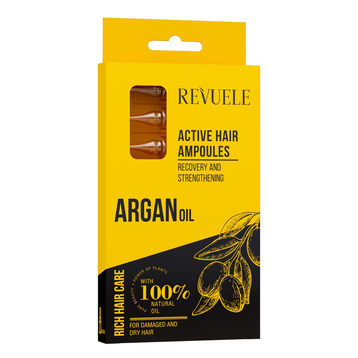 REVUELE ARGAN OIL HAIR ACTIVE Ampoules-8*5ml