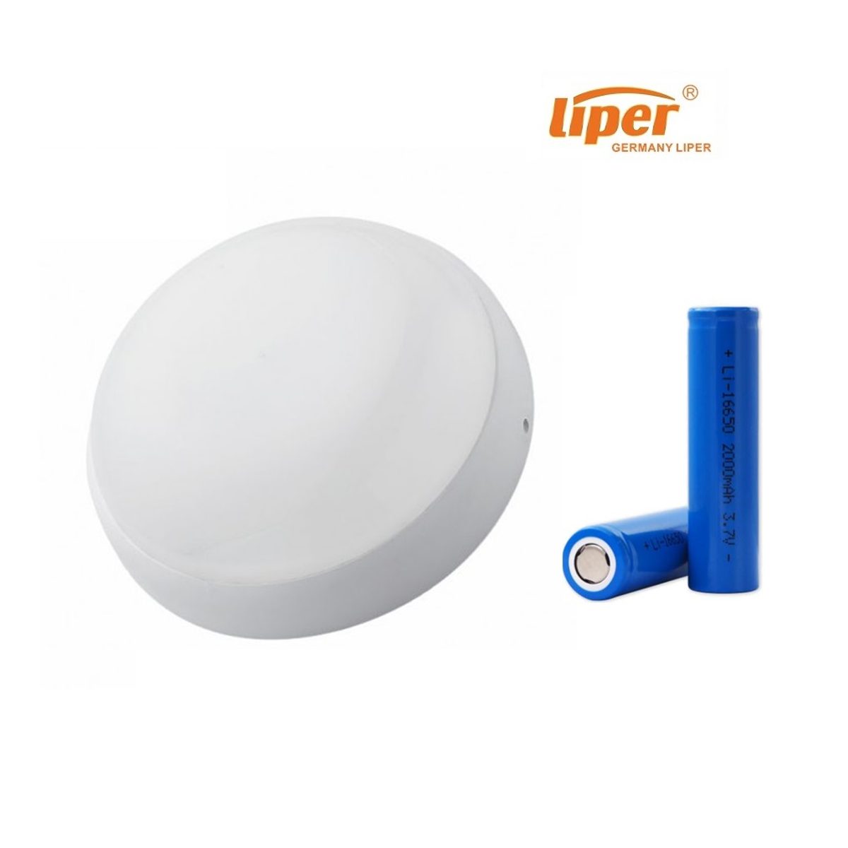 جلب مطري دائري ليد شحن 3 ساعات LIPER EMERGRNCY 30W 4000K IP65
