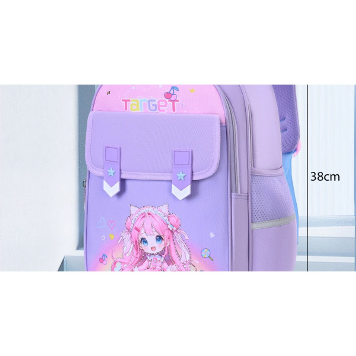 شنطة ابتدائي 2 طبقة 15.5" ظهر طبي رقم 8150