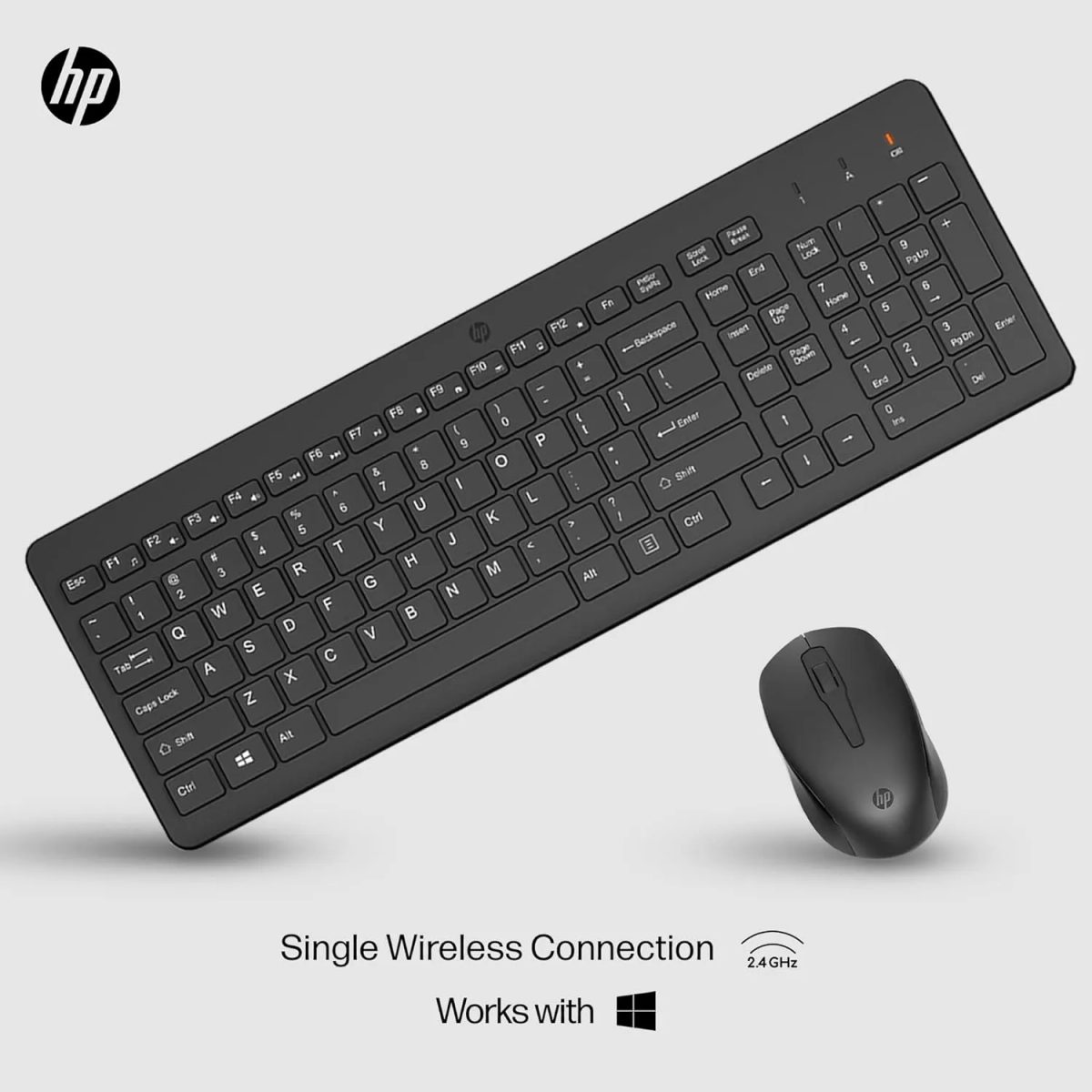 HP 330 Wireless Keyboard and Mouse Combo with LED Indicators (2V9E6AA)طقم كيبورد وماوس لا سلكي 2