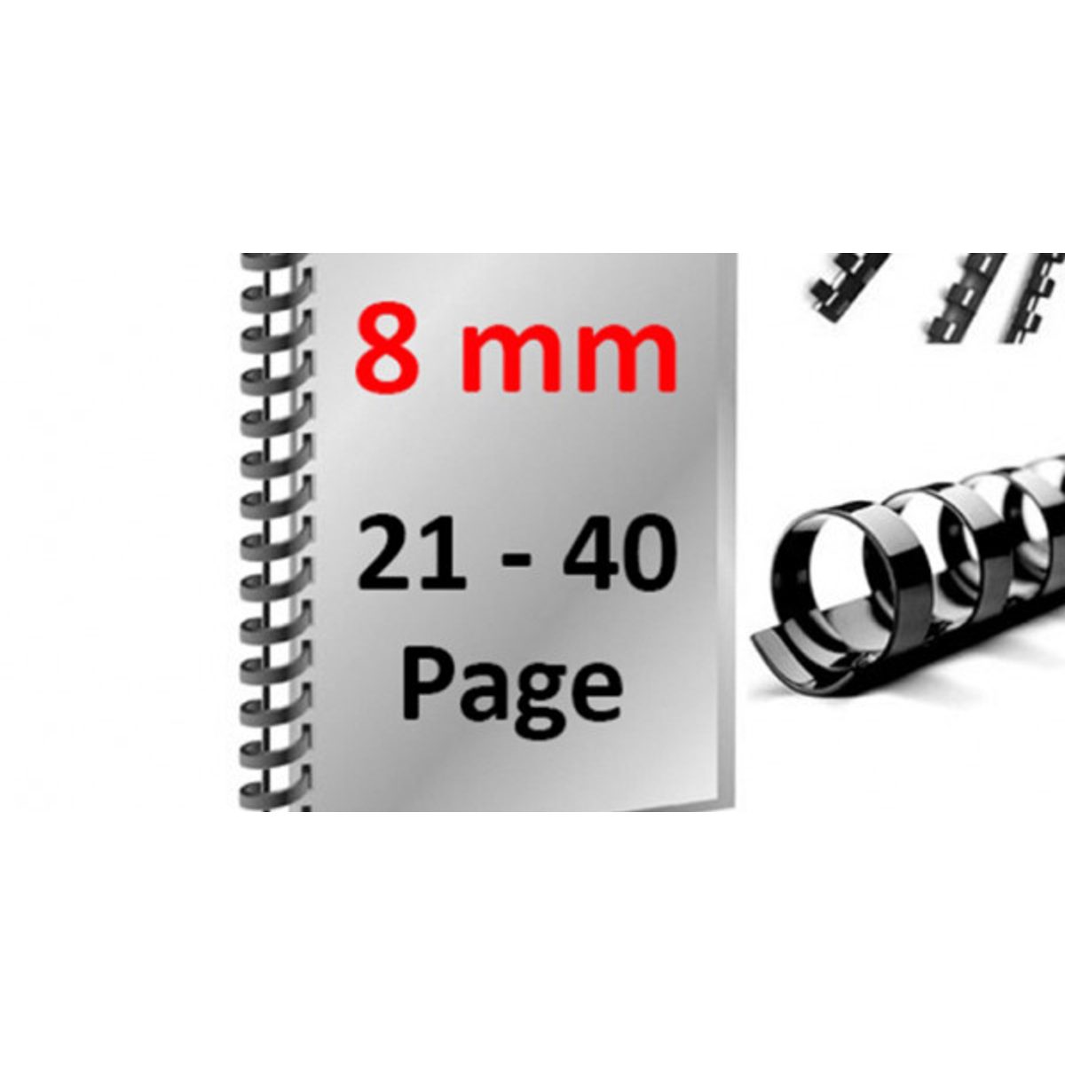 مشط بلاستيك 21-40 ورقة مقاس 8 MM